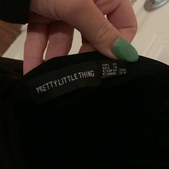 Black Cowl Neck Scoop Back Mini Dress - Picture 5 of 5